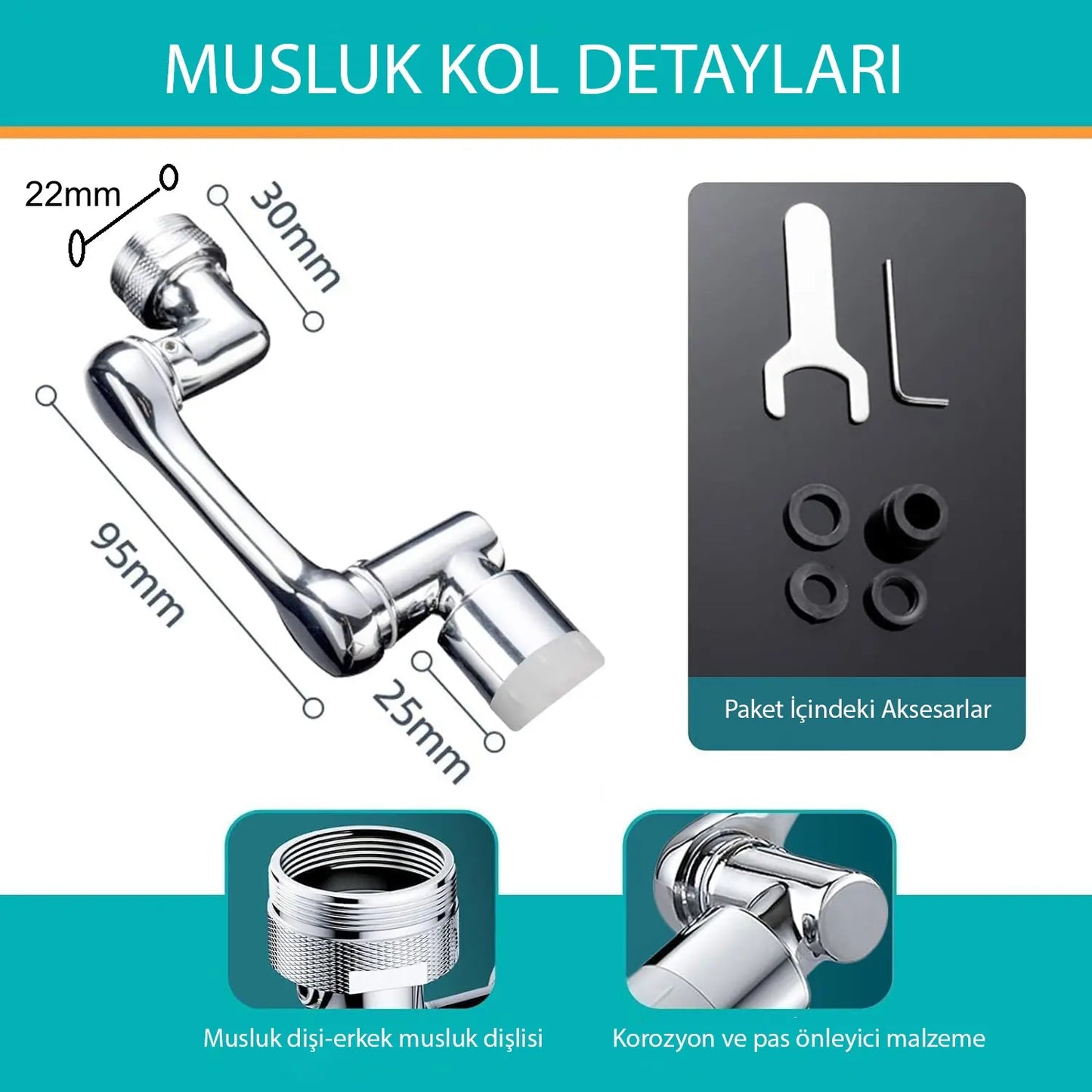 Robotik Musluk Başlığı 1080 Derece
