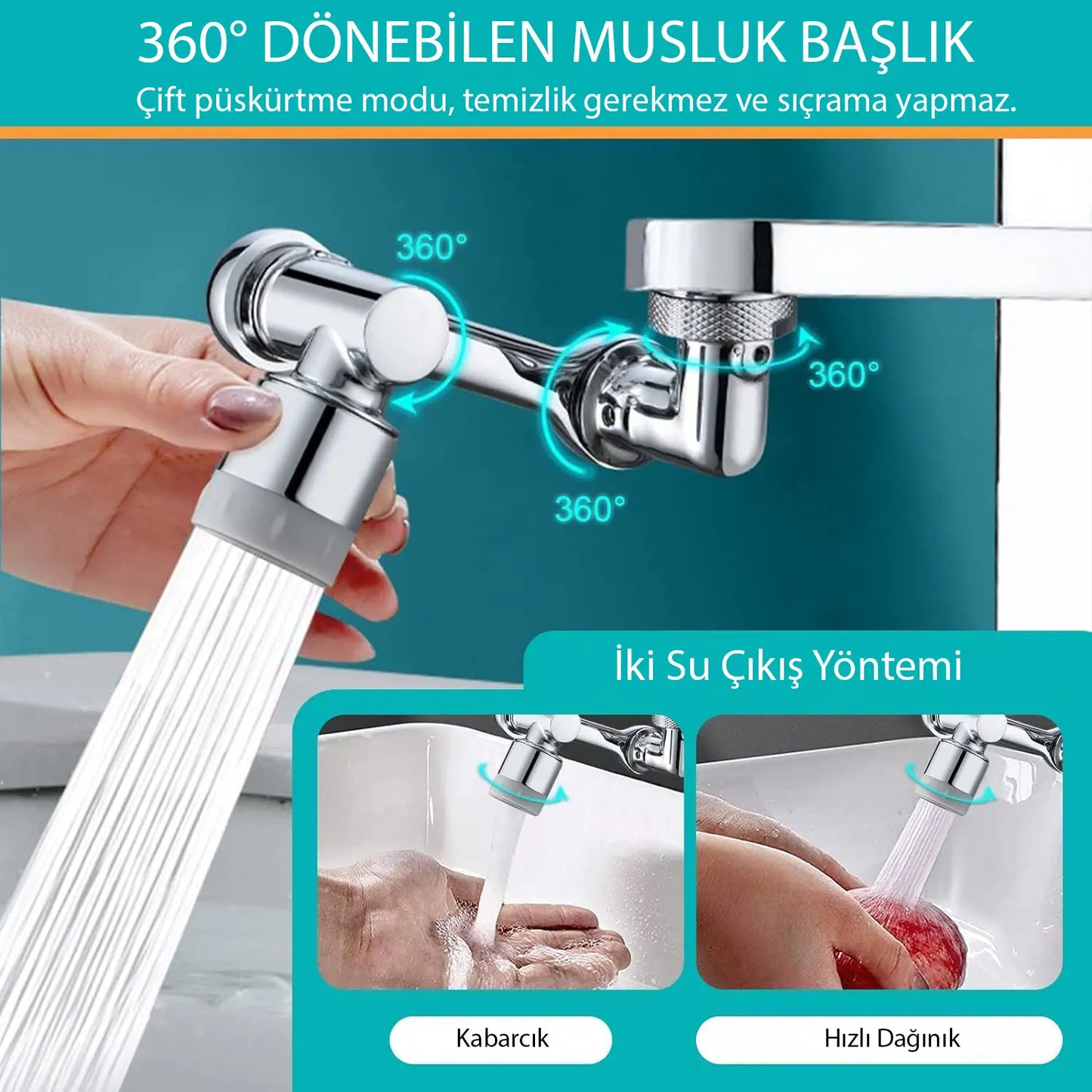 Robotik Musluk Başlığı 1080 Derece