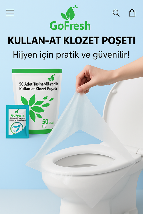 Kullan-at Klozet Poşeti 50 Adet Taşınabilir
