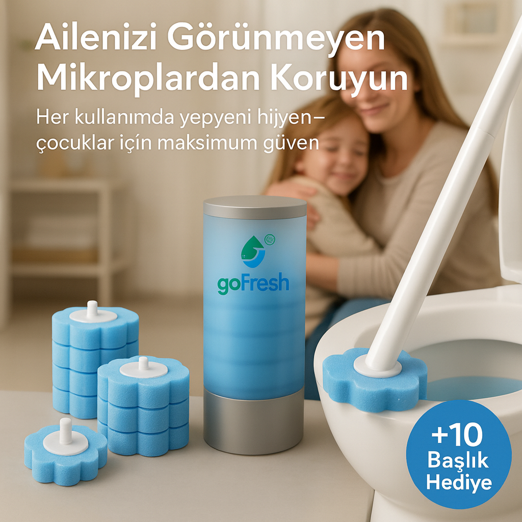 GoFresh Hijyenik Tuvalet Fırçası (+10 Adet Hediye Başlıklı)